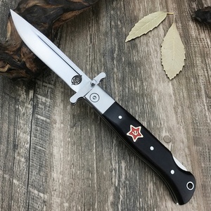 Navaja de Bolsillo Rusa de Alta Calidad OEM, Hoja 440C, Funda de Cuero, Plegable, para Exteriores, EDC, Camping, Caza, Multiusos - Product Image 1