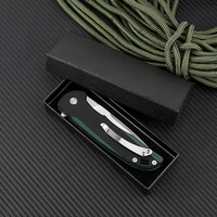 Couteau pliant à lame pointue dentelée en acier inoxydable 5Cr15 de qualité industrielle avec logo personnalisé OEM, manche G10, 21 cm, couteau de chasse