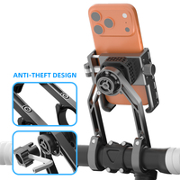China Menyediakan ODIER Universal Bicycle 1s Lock & Release Handlebar 2-in-1 Aluminium Alloy Anti-shock Bike Mobile Phone Holder