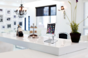 Neuer Metall-<span class=keywords><strong>Tablet</strong></span>-Ständer 7-10, 5 ''Tisch halterung aus Aluminium legierung, einstellbar mit Diebstahls icherung für <span class=keywords><strong>Tablet</strong></span>-PC - Product Image 3