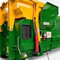 Station de compactage mobile de déchets de 15 mètres cubes avec moteur, conteneur de compression hydraulique des déchets, 7,5 kW, protection contre les surcharges, CE