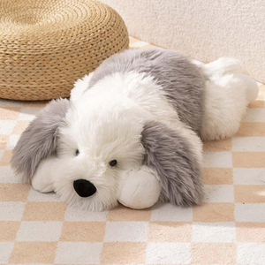 Disegni personalizzati bambola peluche di peluche di peluche morbidi su misura animali di pezza sdraiati bambola realistica bicolore cuccioli di peluche - Product Image 3