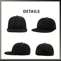 Topi Snapback 6 Panel Tanpa Struktur Berkualitas Tinggi Grosir, Sablon Logo Custom Vintage, Pinggiran Datar, Model Fitted 100%