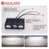 Feux de calandre LED pour voiture, faisceau haut/bas, 6500K blanc, trois projecteurs, feux de calandre personnalisés pour SUV/camion/tout-terrain