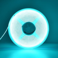 Bande LED COB FCOB 8MM DC12V 24V 480 LED 12W/M Rouge Rose Bleu Vert Jaune Orange Bleu Glace pour la Décoration de Chambre