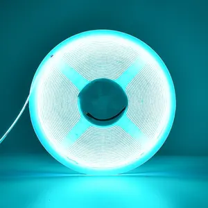 FCOB 8MM DC12V 24V 480 LEDs 12W/M Red Pink Blue Green Yellow Orange Ice Blue COB LED Strip Tape Lights For Room Decor