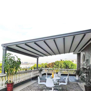 Auvent rétractable motorisé de luxe à cassette complète avec lumières LED, nouveau design <span class=keywords><strong>brevet</strong></span>é, télécommande pour patio extérieur, revêtement en poudre - Product Image 2