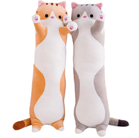 Vente directe usine – Adorable coussin en peluche chat en gros pour chambre, salon, cadeaux promotionnels d'anniversaire – Anti-stress