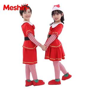 2026 Hot Selling Children Red Festival <b>Costume</b> Boys <b>Girls</b> Santa Claus Clothing Set Kids <b>Elf</b> Christmas Outfit - Product Image 5