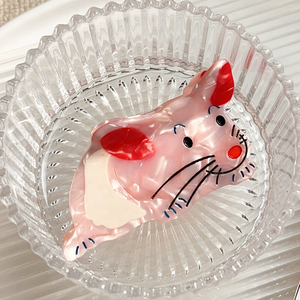 Sáng Tạo Mới Ngọc Trai Trắng Vỏ Hoa Chi Nhánh Chuột Fox Động Vật Axit Acetic Tóc Claw <span class=keywords><strong>Clip</strong></span> Tùy Chỉnh Chất Lượng Cao Tóc Claw - Product Image 4