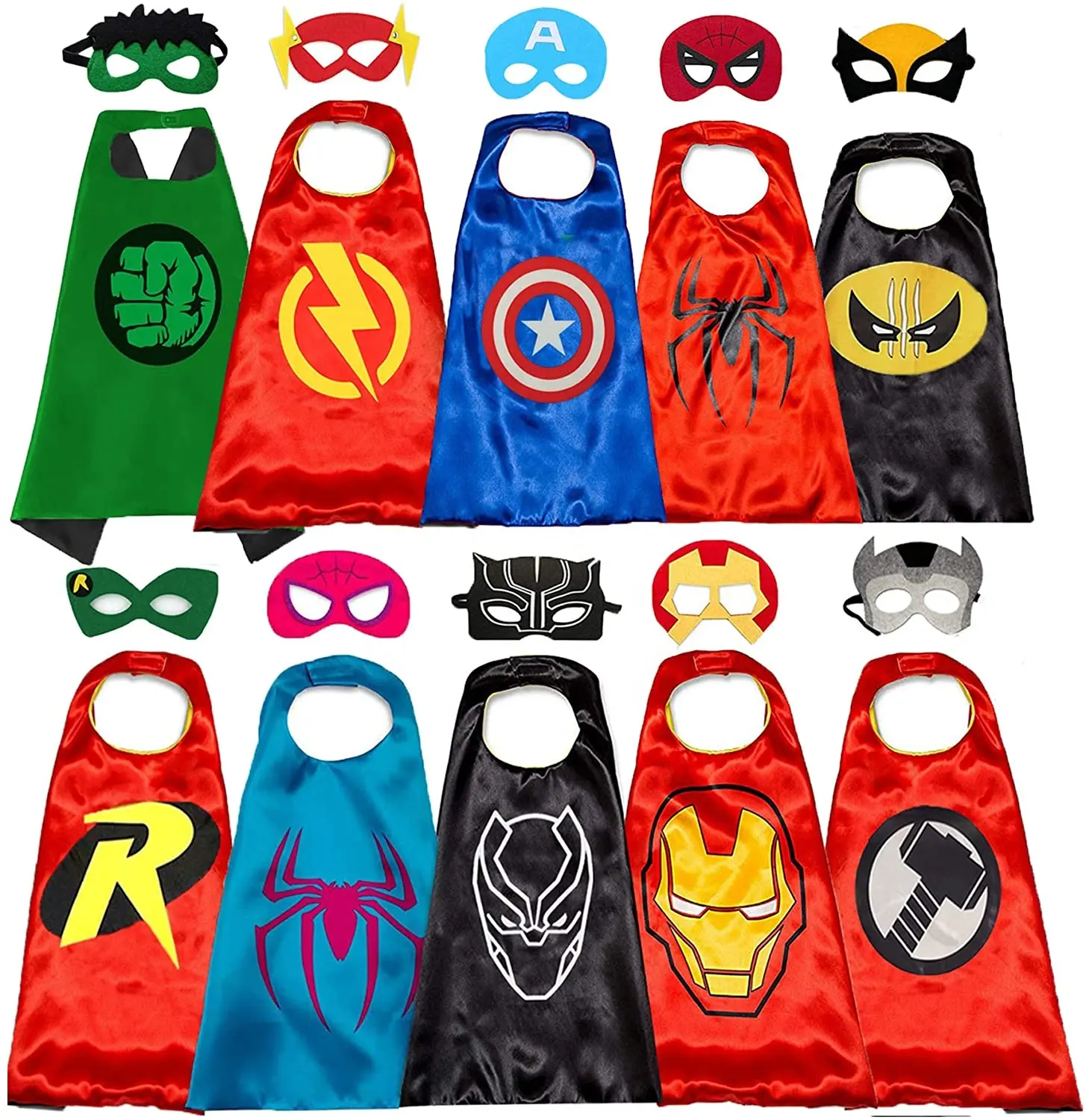 NEW Child Favor Cosplay Custom OEM Kids Hero Cape supereroe Cape Mask mantello Set Costume