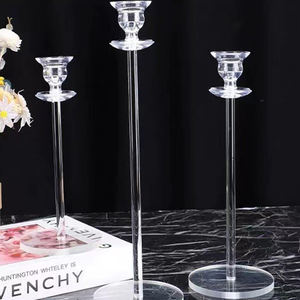 Usine Cristal Shabat Bougeoir Bougie Cône Acrylique Bling Bougeoir Candélabre Pour Chandeliers - Product Image 4