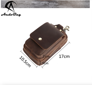 กระเป๋าคาดเอวหนังแท้ Crazy Horse รุ่น AndoBag สำหรับผู้ชาย วัยรุ่น สไตล์ลำลอง ย้อนยุค เหมาะสำหรับกิจกรรมกลางแจ้ง กีฬา ทำงาน กระเป๋าอเนกประสงค์ รุ่น 3212 - Product Image 3