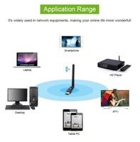Ralink-tarjeta de red inalámbrica RT5370 de 150Mbps, miniadaptador USB 2,0, WiFi, antena, PC, LAN, receptor Dongle 802,11 b/g/n