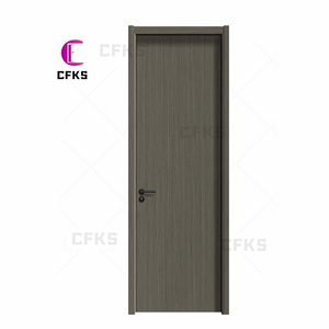 MDF แบบเปิดประตูพร้อม PVC กันน้ำสำหรับวิลล่าสุดหรูประตูภายในแบบทันสมัย - Product Image 4