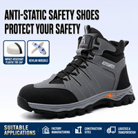 Bottes de sécurité antistatiques à embout composite grande taille, résistantes aux glissades et aux perforations, respirantes, en maille volante pour hommes EU 37-48