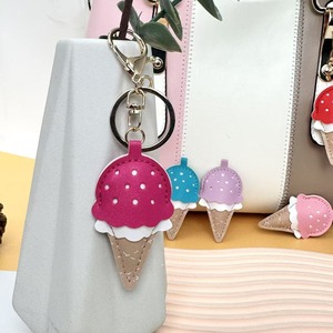 New Product Launch Mini Cartoon Ice Cream Pu Leather <b>Bag</b> <b>Charm</b> for Valentine's Day Gifts - Product Image 4