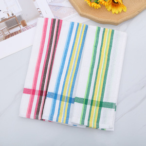 Paño de cocina a cuadros de 38x64 cm, rectangular, absorbente, de poliéster y algodón grueso, para uso en la cocina. - Product Image 1
