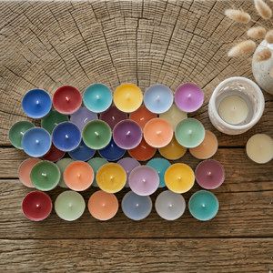 Premium Multi-Colored Tealight <b>Candles</b> with Aluminum Cup, Smokeless & <b>Long</b> Lasting for Home Decor NF LAUREN - Product Image 3