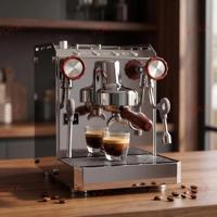 Mesin Espresso Rumah & Komersial Boiler 1L, Kompensasi Suhu T3, Pompa Ganda, OPV 9Bar, Sistem Cold Brew