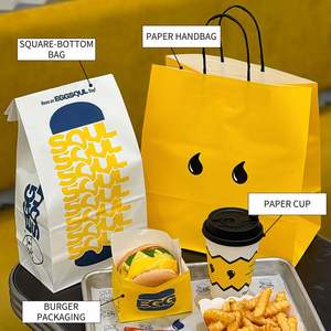 Bolsas de Papel Kraft Ecológicas, Resistentes a la Grasa y al Agua, Aptas para Alimentos, para Pollo Frito, Papas Fritas y Hamburguesas - Product Image 6