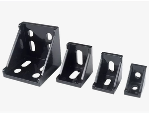 Connecteurs d'angle noirs pour profilé en aluminium série 2020 3030 4040 4080 cadre de course Sim support de connexion à angle de 90 degrés - Product Image 2