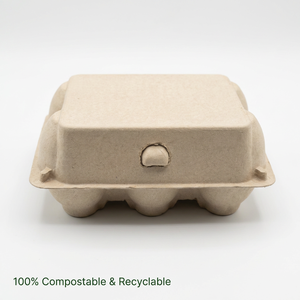 Cartons à œufs promotionnels jaunes naturels à <span class=keywords><strong>12</strong></span> alvéoles en papier recyclé pour œufs biologiques - Product Image 2