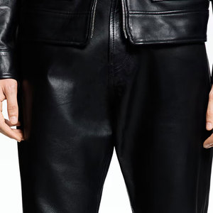 กางเกงหนังผู้ชายสีสันตามสั่งสำหรับฤดูหนาว คุณภาพสูง แฟชั่นลำลองใหม่ กางเกงหนังผู้ชายคุณภาพเยี่ยม - Product Image 6