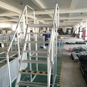 40x40 nhôm hồ sơ nền tảng di động làm việc nền tảng cầu thang cho container kho lối đi thang - Product Image 4