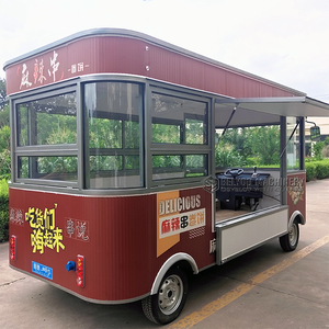Carrito eléctrico para perros calientes, carro para helados, camión, barra de zumo, restaurante móvil, autobús de comida totalmente equipado