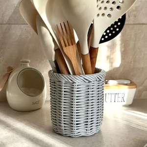 Cesta de Mimbre Natural de Vietnam para Utensilios de Cocina, Organizador de Cubiertos y Cucharas, Fabricante - Product Image 1