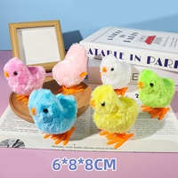 Jouet créatif Poulet sauteur - Adorable poussin en fourrure avec chaîne pour enfant, animal à remonter - Jouet le plus vendu