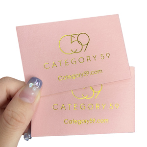 Cartes de visite personnalisées avec estampage à chaud double face en or avec bordure dorée, papier texturé rose de qualité supérieure, cartes de visite pour la marque - Product Image 6