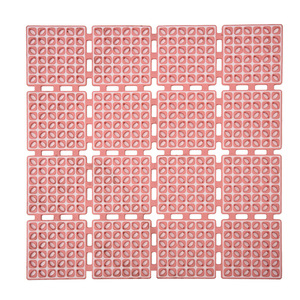 JIAJIE Factory PVC <strong>Bath</strong> <strong>Mat</strong> Two Color Solid Eco-Friendly Non-Slip <strong>Square</strong> Anti-Fall Suction <strong>Mat</strong> - Product Image 5