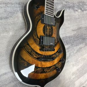 Guitare électrique Odin Totem LP, finition Sunburst, performance professionnelle et pratique pour débutants, équipée de micros <span class=keywords><strong>EMG</strong></span> - Product Image 2