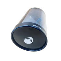 Boîte à cylindre en plastique Transparent imprimé personnalisé pour Tube de chargeur de voyage emballage Transparent en PET rond pour câble USB