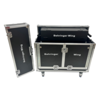 Flight case d'aviation de haute qualité sur mesure pour console de mixage DJ numérique hydraulique, avec 2 supports pour ordinateur portable et 4 roues