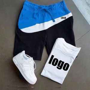 Ensemble de survêtement pour hommes <span class=keywords><strong>avec</strong></span> logo personnalisé tendance, jogging d'été, <span class=keywords><strong>2</strong></span> pièces, sport, gym, taille homme, short personnalisé <span class=keywords><strong>avec</strong></span> logo, ensemble de survêtement pour hommes - Product Image 5