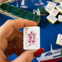 Jeu de Mahjong Américain Imprimé avec Portrait Artistique, Illustration de Personnage Unique, Collection Moderne de Tuiles de Mahjong Pliables en Acrylique Premium