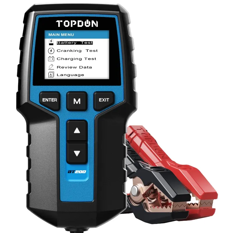 TOPDON BT200 Display Lcd automatico più venduto 200Ah Tester batteria Gel 12V Tester batteria digitale Dc 24V per Auto