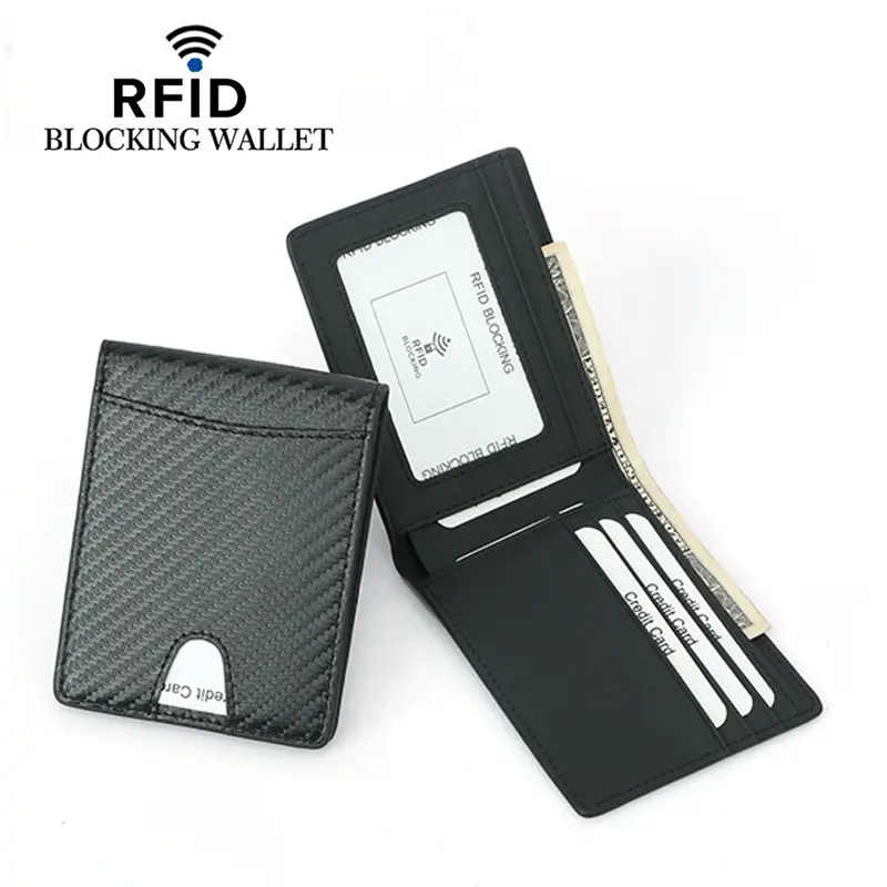 ร้อน RFID กระเป๋าสตางค์,คาร์บอนไฟเบอร์ผู้ชายบัตรเครดิตกระเป๋าสตางค์ขายส่ง