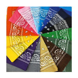 Bandana Blu Paisley All'Ingrosso, Fazzoletto da <span class=keywords><strong>Uomo</strong></span> Personalizzato Stampato in Cotone 100% Bianco in Promozione - Product Image 4