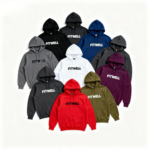 Tùy Chỉnh In Logo Hoodies Hommes Hombre Chất Lượng Cao Bông Thời Trang Phố Người Đàn Ông - Product Image 1
