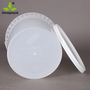 Custom Eco-Friendly 5L White Plastic <b>Paint</b> Bucket with <b>Lid</b> and Handle Heat Transfer Printing - Product Image 5