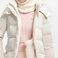 Veste courte matelassée en duvet pour femme, avec capuche, manteau d'hiver matelassé avec poches