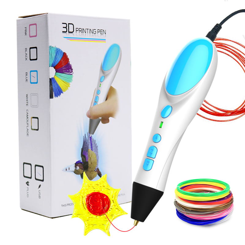 Рождественские подарки, пластиковая ручка для 3d-печати, нить, многоцветная 3d Ручка, нить, диаметр 1,75 мм, 3d вставная печатная ручка