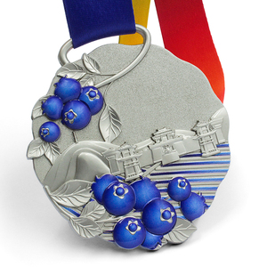 Médaille en métal plaqué or personnalisée 2024, frappée à l'emporte-pièce, souvenir personnalisé, musique, danse, échecs, gymnastique, sports, ruban incrusté d'émail - Product Image 6