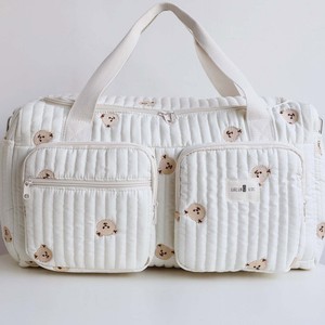 Özel fermuar büyük kapasiteli anne Tote çanta kapitone bezi organizatör arabası taşınabilir asılı moda bebek için - Product Image 2