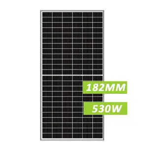 500w Angxu 모노 실리콘 182mm 530W 540W 144 하프 셀 태양 전지 패널 저렴한 가격 고효율 양방향 태양 광 패널