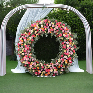 Support de planche Kt pliant/détachable blanc cadre de fond de mariage mise en page de scène accessoires d'arc de fête support de fleurs de route géométrique - Product Image 2